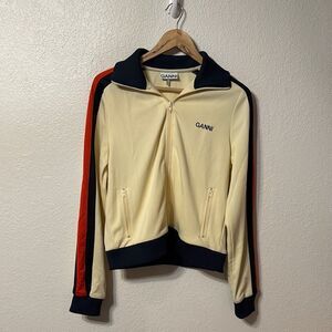 Ganni Stripe Track Jacket Size 40 (US 8)